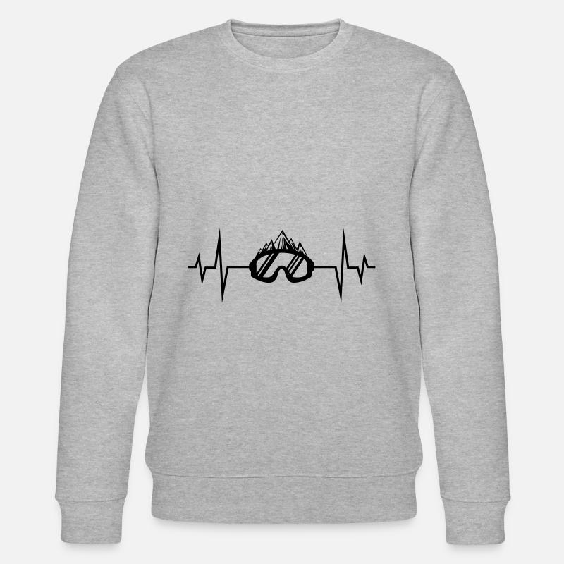 ski brille frequenz - Stanley/Stella Unisex Bio-Sweatshirt CHANGER  - Grau meliert