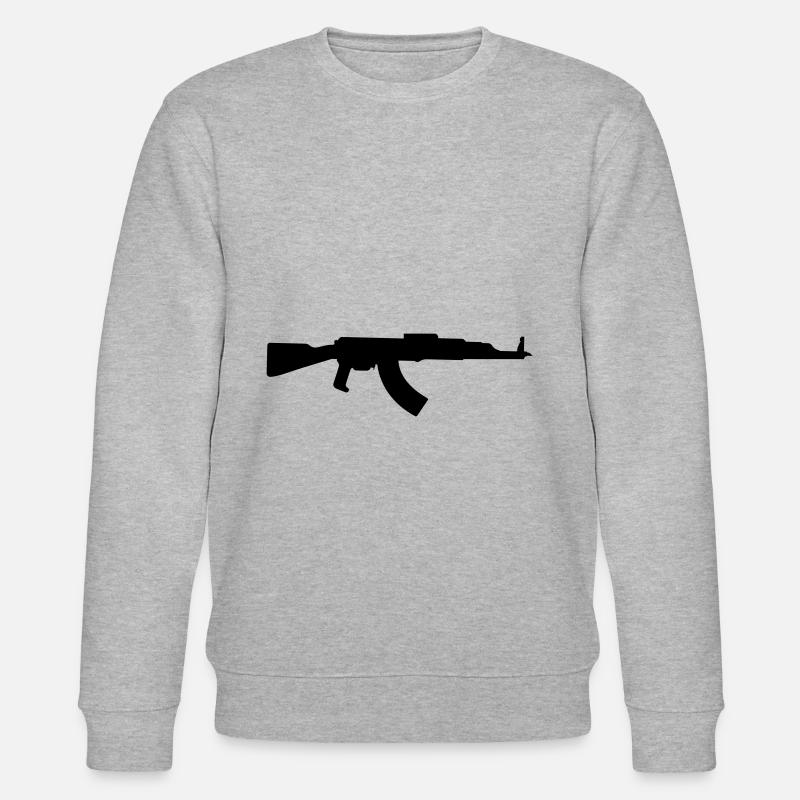 Gewehr icon symbol - Stanley/Stella Unisex Bio-Sweatshirt CHANGER  - Grau meliert