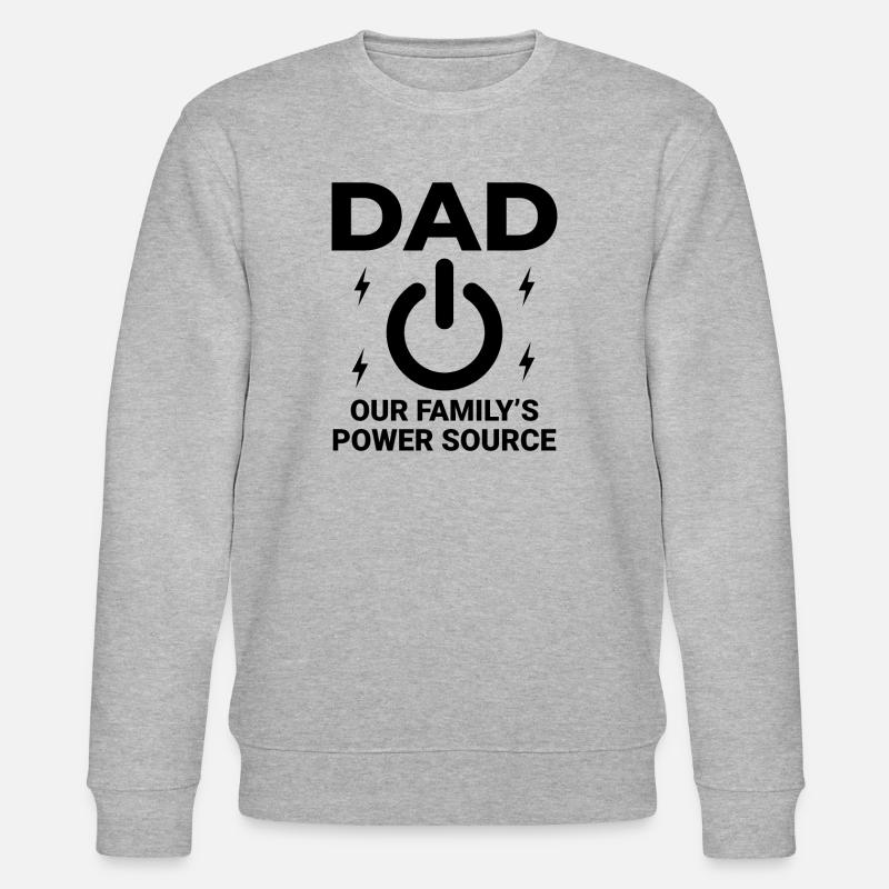 Electrician Dad Electrical Technician Engineer - Stanley/Stella CHANGER Unisex Organic Sweatshirt - heather grey