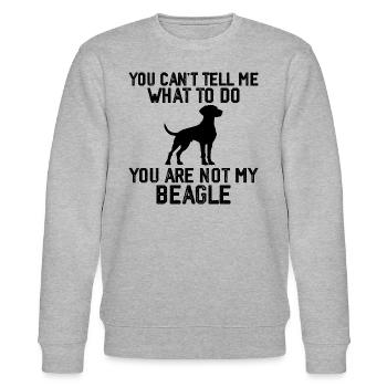 Funny Beagle Men Women Hound Beagle Dog Lovers - Sweat bio CHANGER Stanley/Stella Unisexe - gris chiné - Devant - Nik (191cm) & Marisol (170cm)