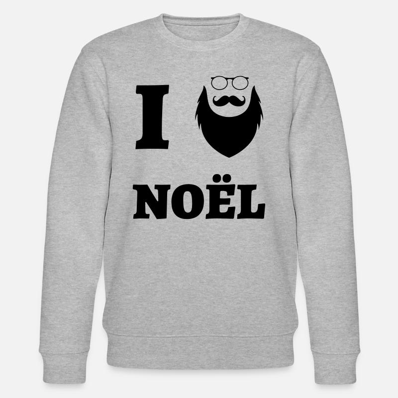 J'aime Noël - Sweat bio CHANGER Stanley/Stella Unisexe - gris chiné