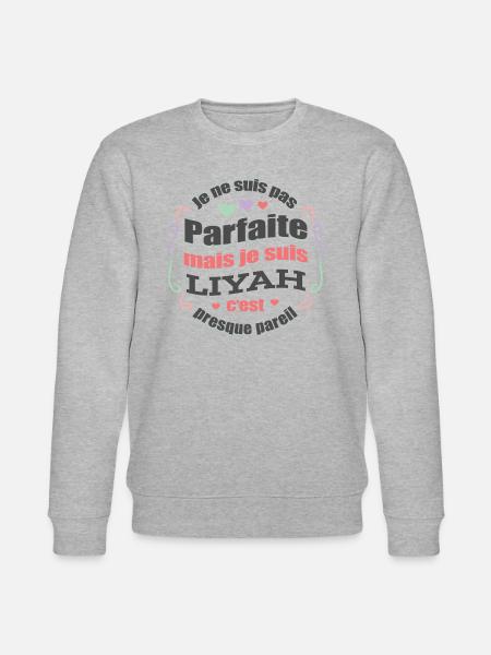 LIYAH PARFAITE - PRENOM LIYAH - Sweat bio CHANGER Stanley/Stella Unisexe - gris chiné