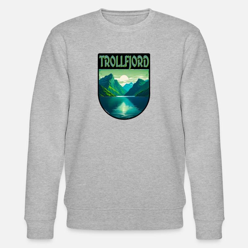 Trollfjord - Stanley/Stella Unisex Bio-Sweatshirt CHANGER  - Grau meliert