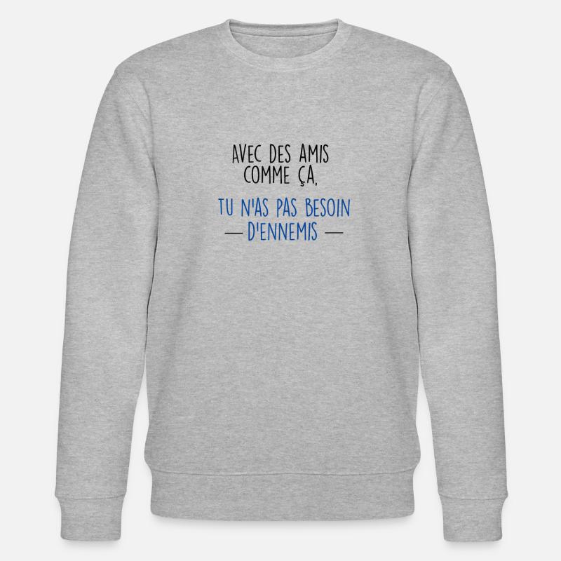 amis/ennemis - Sweat bio CHANGER Stanley/Stella Unisexe - gris chiné