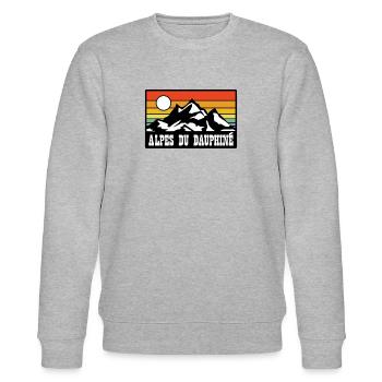 Alpes du Dauphine - Stanley/Stella Unisex Bio-Sweatshirt CHANGER  - Grau meliert - Vorne - Nik (191cm) & Marisol (170cm)