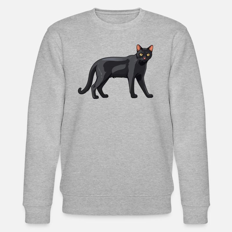Chat mignon Bombay - Chat Sticker - Sweat bio CHANGER Stanley/Stella Unisexe - gris chiné