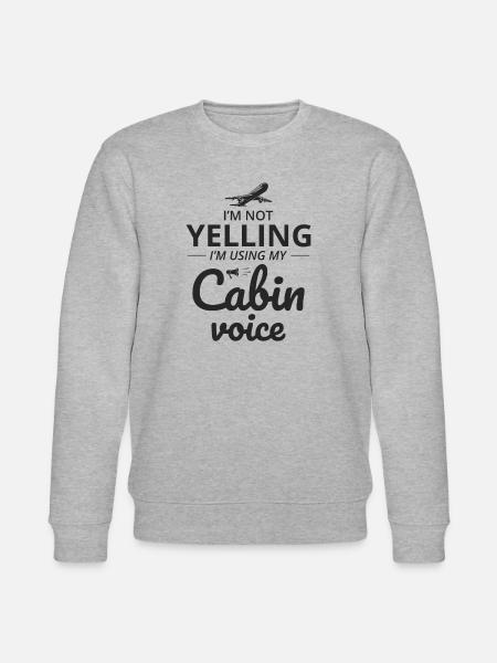 Flugbegleiter Flugpersonal - Stanley/Stella Unisex Bio-Sweatshirt CHANGER - Grau meliert