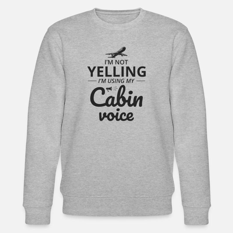 Flugbegleiter Flugpersonal - Stanley/Stella Unisex Bio-Sweatshirt CHANGER  - Grau meliert