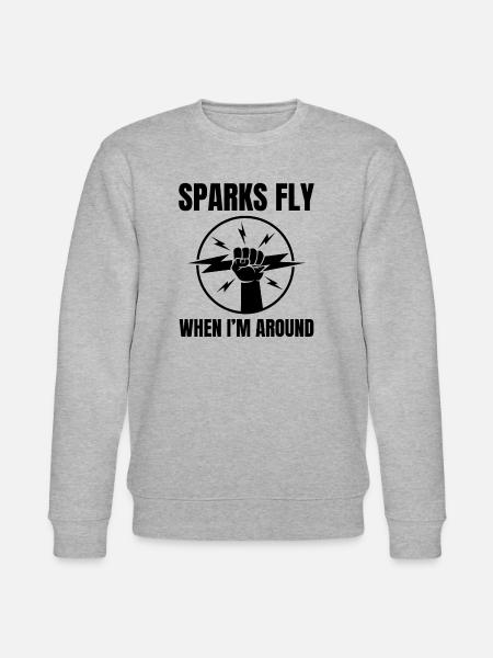 Electrician Lineman Electrical Technician Engineer - Stanley/Stella CHANGER Unisex Organic Sweatshirt - heather grey