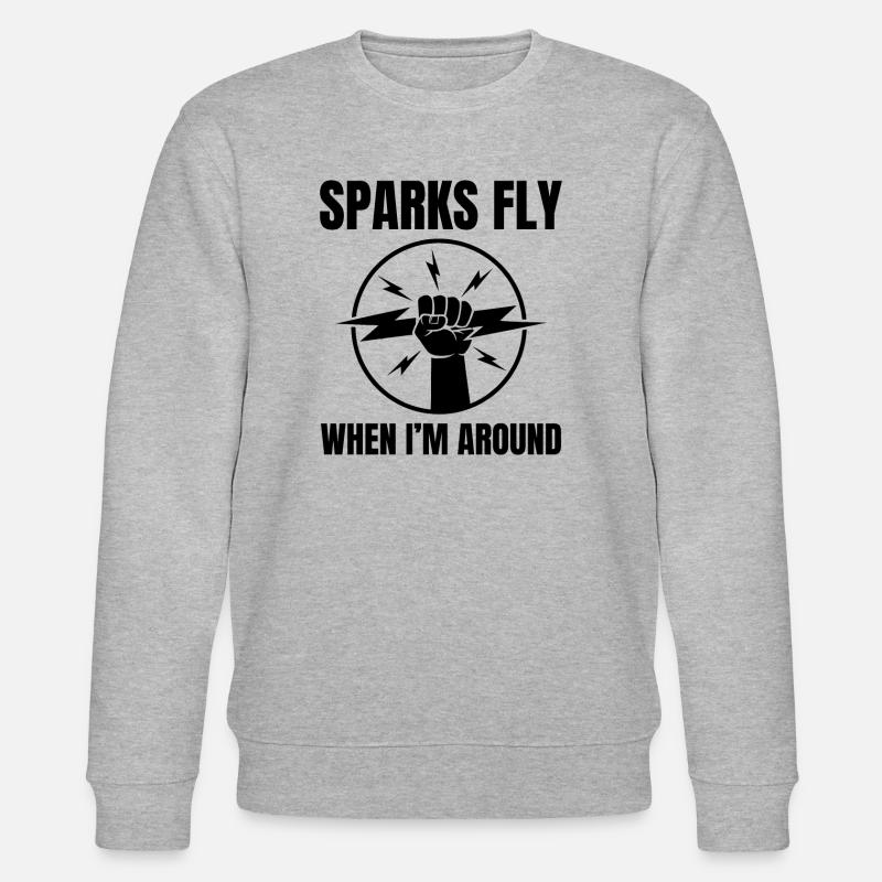 Electrician Lineman Electrical Technician Engineer - Stanley/Stella CHANGER Unisex Organic Sweatshirt - heather grey