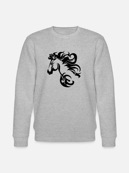 Pferd Tribal - Stanley/Stella Unisex Bio-Sweatshirt CHANGER  - Grau meliert