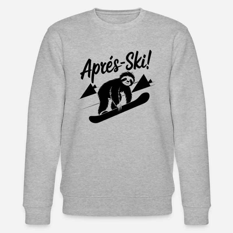 Sloth Sloth Snowboard Après-Ski - Sweat bio CHANGER Stanley/Stella Unisexe - gris chiné