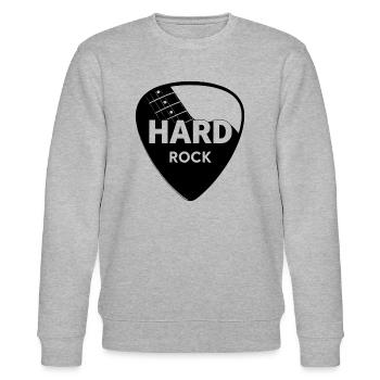 Hard Rock Gitarren-Plektrum - Stanley/Stella Unisex Bio-Sweatshirt CHANGER  - Grau meliert - Vorne - Nik (191cm) & Marisol (170cm)
