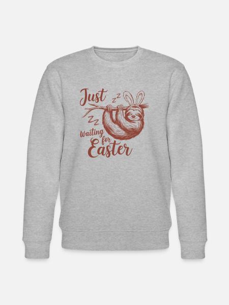 Just Waiting For Easter - Stanley/Stella CHANGER Unisex Organic Sweatshirt - heather grey