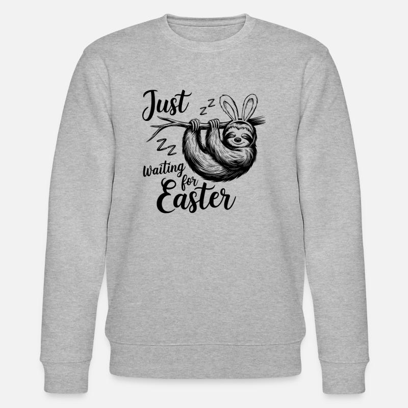 Just Waiting For Easter - Stanley/Stella Unisex Bio-Sweatshirt CHANGER  - Grau meliert