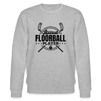 Fier joueur de floorball - Jeu de floorball unihockey - Sweat bio CHANGER Stanley/Stella Unisexe - gris chiné - Devant - Nik (191cm) & Marisol (170cm)