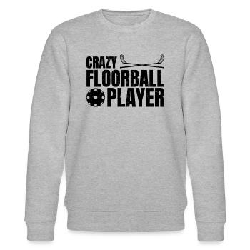 Crazy Floorball Player - Jeu de floorball unihockey - Sweat bio CHANGER Stanley/Stella Unisexe - gris chiné - Devant - Nik (191cm) & Marisol (170cm)