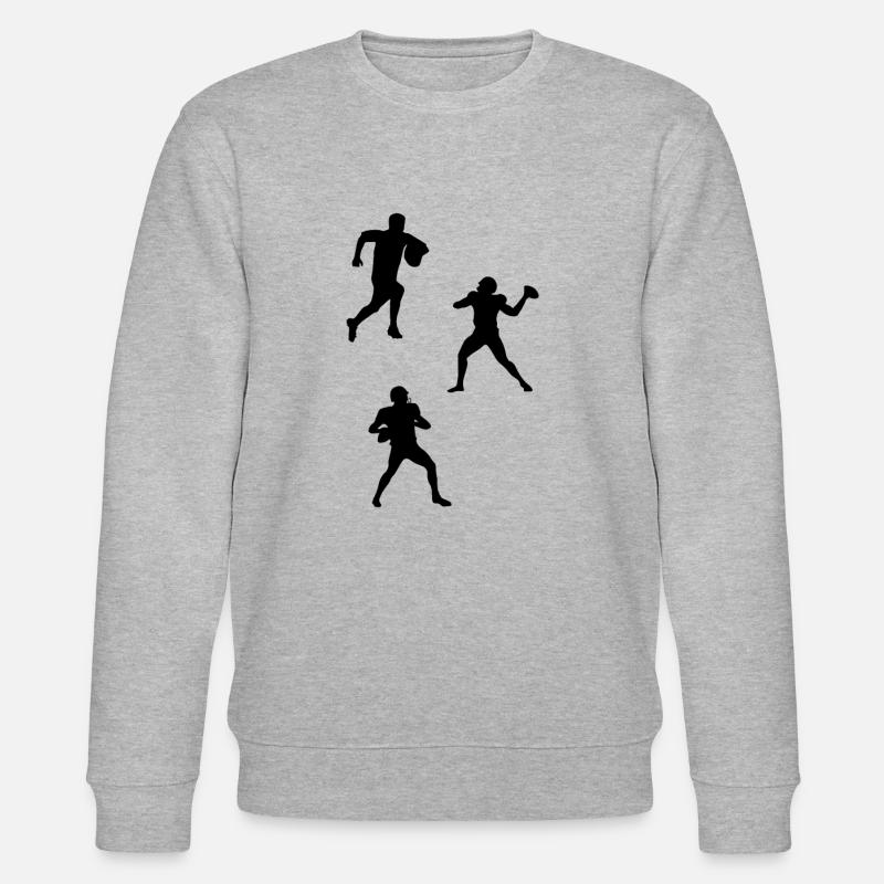 Rugby Player Silhouette Rugby Silhouette Rugby - Stanley/Stella Unisex Bio-Sweatshirt CHANGER - Grau meliert