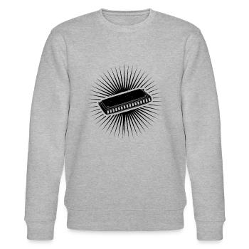 Harmonica Instrument Musician Harmonicist Mouth Or - Stanley/Stella Unisex Bio-Sweatshirt CHANGER  - Grau meliert - Vorne - Nik (191cm) & Marisol (170cm)