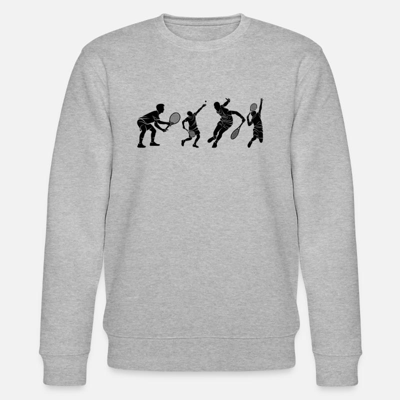 Squash player silhouettes - Stanley/Stella Unisex Bio-Sweatshirt CHANGER  - Grau meliert