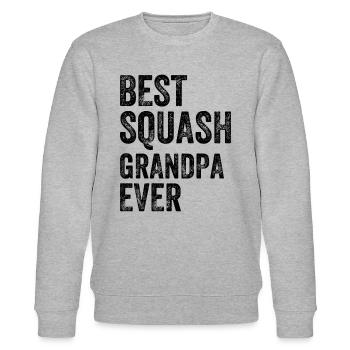 Best Squash Grandpa Ever - Stanley/Stella CHANGER Unisex Organic Sweatshirt - heather grey - Front - Nik (191cm) & Marisol (170cm)