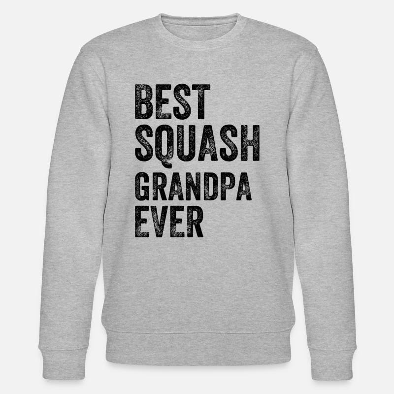 Best Squash Grandpa Ever - Stanley/Stella Unisex Bio-Sweatshirt CHANGER  - Grau meliert
