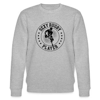 Sexy Rugby Player - Stanley/Stella Unisex Bio-Sweatshirt CHANGER  - Grau meliert - Vorne - Nik (191cm) & Marisol (170cm)