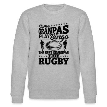 Some grandpas play bingo the best grandpas play Ru - Stanley/Stella CHANGER Unisex Organic Sweatshirt - heather grey - Front - Nik (191cm) & Marisol (170cm)