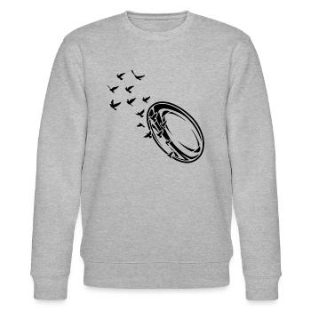 Rugby ball Rugby - Stanley/Stella Unisex Bio-Sweatshirt CHANGER  - Grau meliert - Vorne - Nik (191cm) & Marisol (170cm)