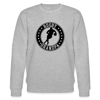 Rugby Grandpa Rugby Grandpa Rugby - Stanley/Stella Unisex Bio-Sweatshirt CHANGER  - Grau meliert - Vorne - Nik (191cm) & Marisol (170cm)