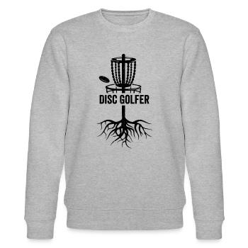 Disc Golfer Disc Golf Basket Disc Golf Player - Stanley/Stella Unisex Bio-Sweatshirt CHANGER  - Grau meliert - Vorne - Nik (191cm) & Marisol (170cm)