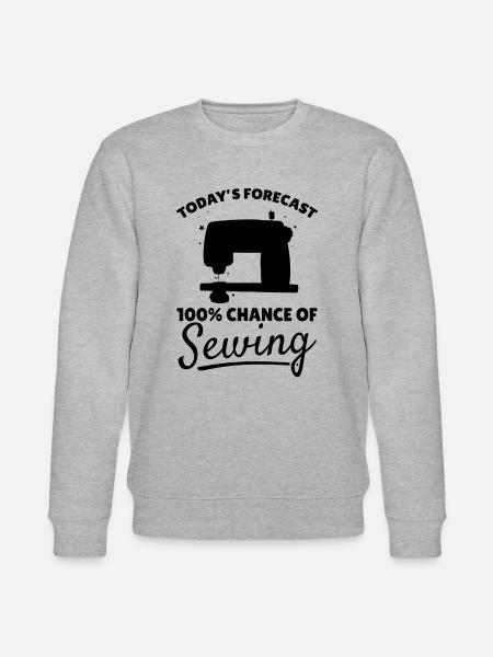 Today's forecast 100% chance of Sewing - Sewing Ma - Stanley/Stella Unisex Bio-Sweatshirt CHANGER - Grau meliert