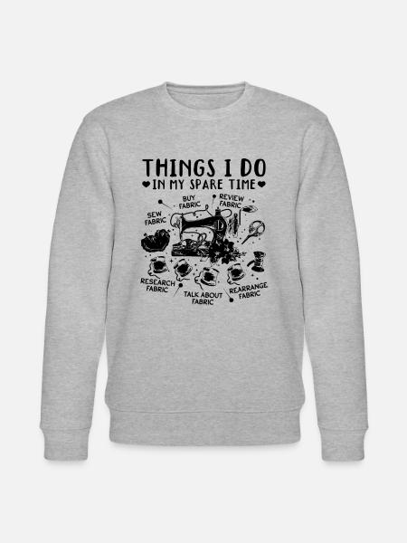 Sewing Things I do in my spare time - Sewing Lover - Stanley/Stella Unisex Bio-Sweatshirt CHANGER - Grau meliert