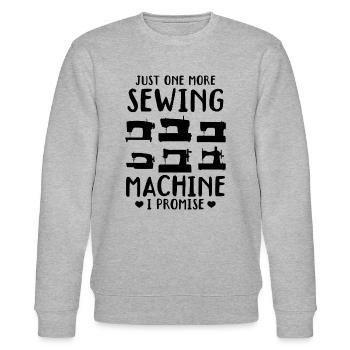 Juste une machine à coudre de plus, je vous le promets - Sewing Ma - Sweat bio CHANGER Stanley/Stella Unisexe - gris chiné - Devant - Nik (191cm) & Marisol (170cm)