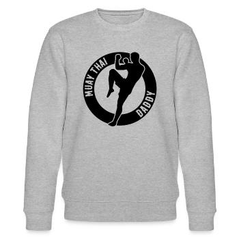 Muay Thai Daddy Muay Thai Fighter - Stanley/Stella CHANGER Unisex Organic Sweatshirt - heather grey - Front - Nik (191cm) & Marisol (170cm)
