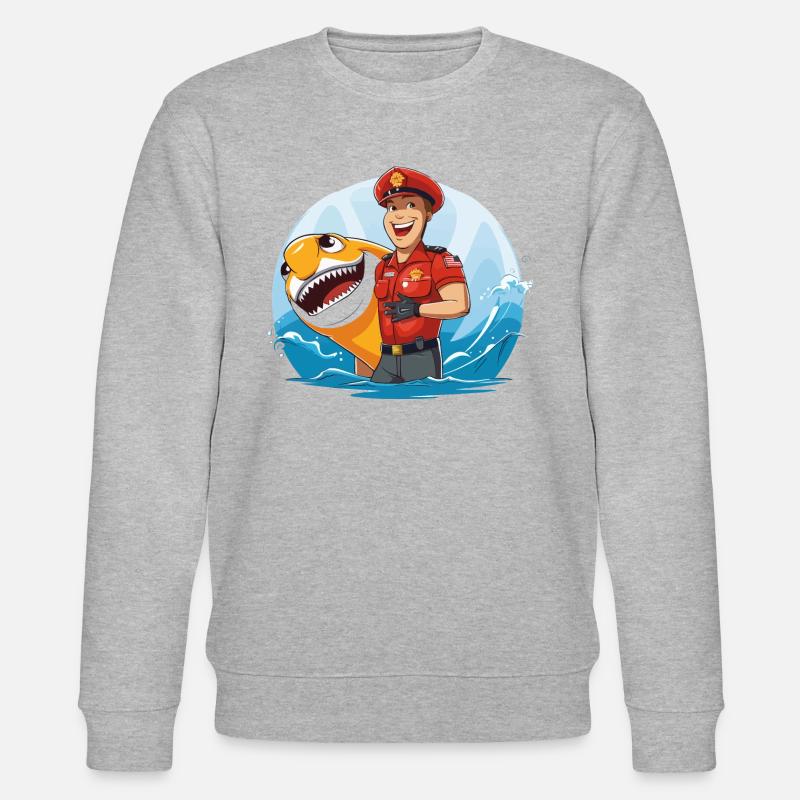Rettungsschwimmer Flosse - Stanley/Stella Unisex Bio-Sweatshirt CHANGER  - Grau meliert
