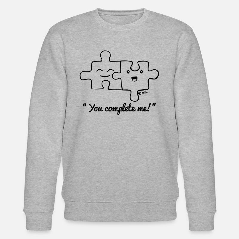 You Complete Me - Stanley/Stella Unisex Bio-Sweatshirt CHANGER  - Grau meliert