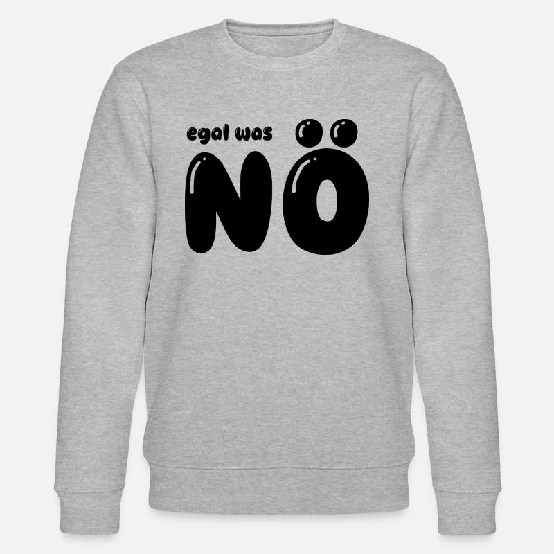 leider nein - Stanley/Stella Unisex Bio-Sweatshirt CHANGER  - Grau meliert