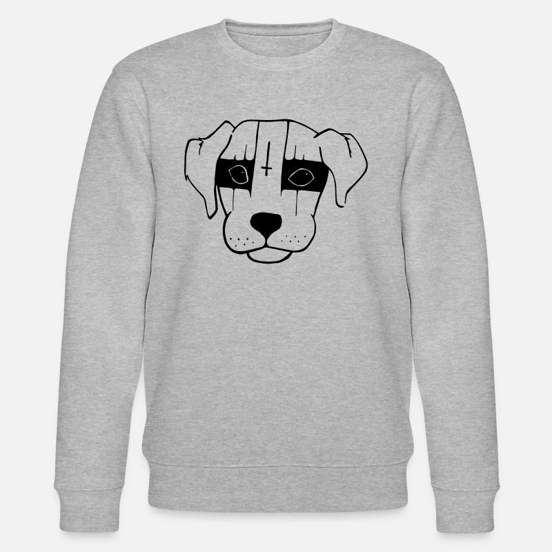 Black Metal Hund - Stanley/Stella Unisex Bio-Sweatshirt CHANGER - Grau meliert