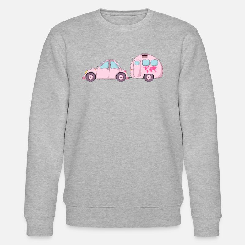 Car with caravan Rosa - Stanley/Stella CHANGER Unisex Organic Sweatshirt - heather grey
