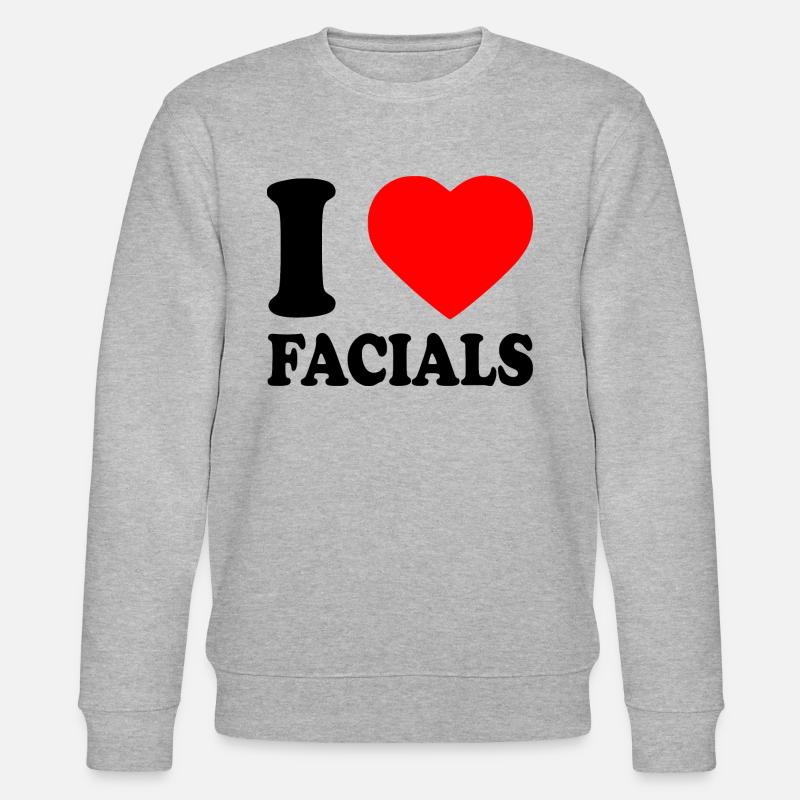 I love facials - Stanley/Stella Unisex Bio-Sweatshirt CHANGER  - Grau meliert
