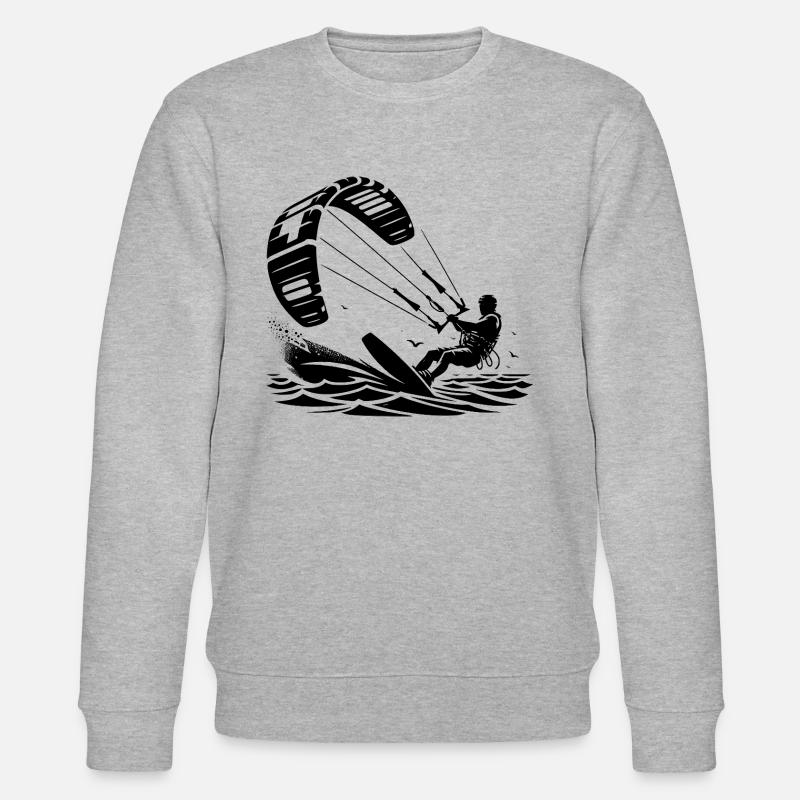 Kitesurf Kitesurfer Kiteboard - Sweat bio CHANGER Stanley/Stella Unisexe - gris chiné