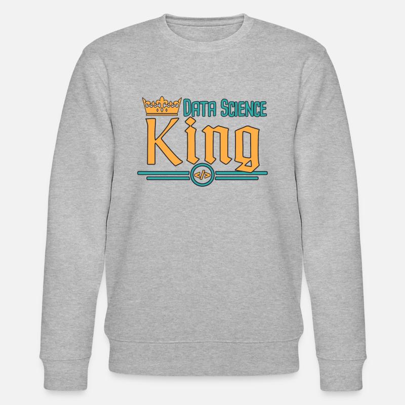 Data Science King - Stanley/Stella Unisex Bio-Sweatshirt CHANGER  - Grau meliert