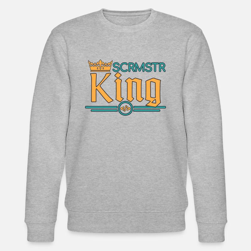 SCRMSTR King Scrum Master - Stanley/Stella Unisex Bio-Sweatshirt CHANGER  - Grau meliert