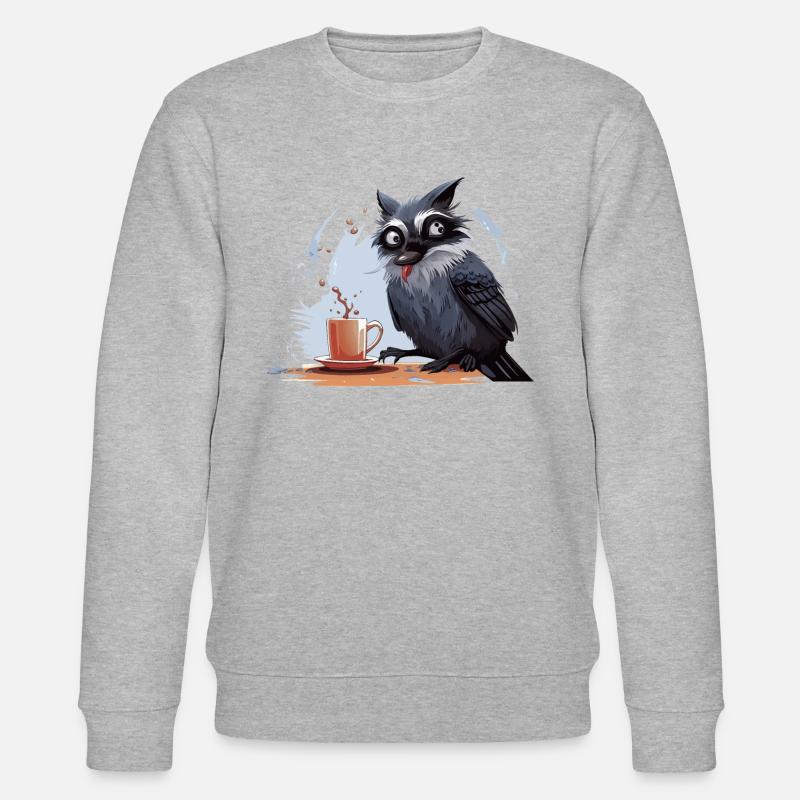 Der Koffein-Eindringling - Stanley/Stella Unisex Bio-Sweatshirt CHANGER  - Grau meliert