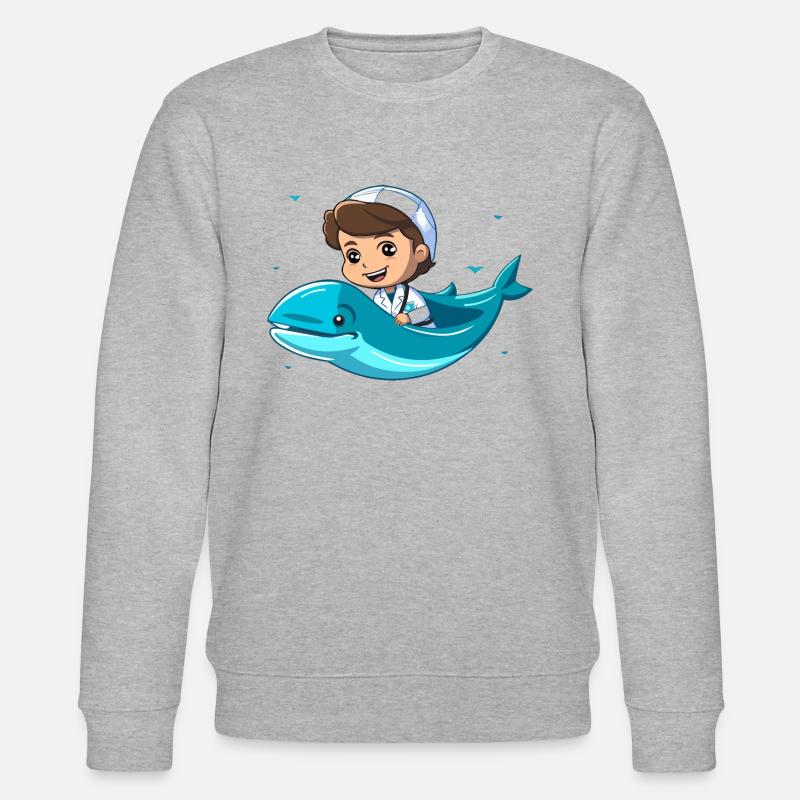 Krankenschwester Flipper - Stanley/Stella Unisex Bio-Sweatshirt CHANGER  - Grau meliert