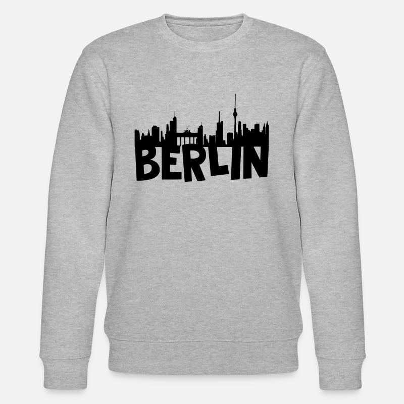 Berlin Skyline - Stanley/Stella Unisex Bio-Sweatshirt CHANGER  - Grau meliert