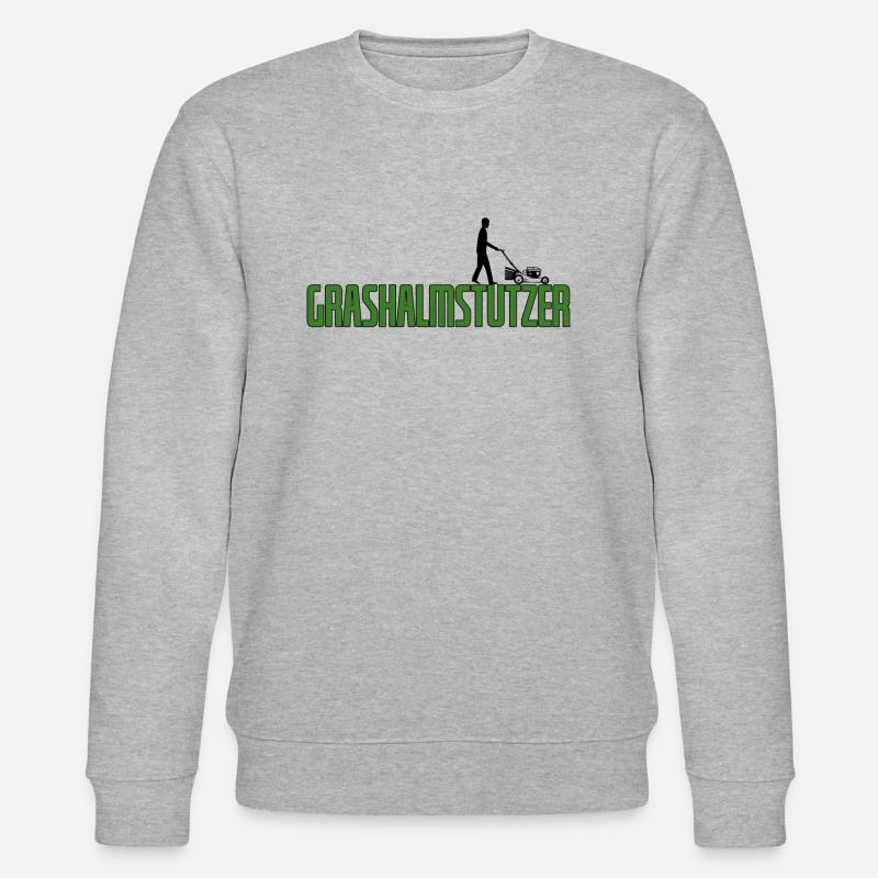 Grashalmstutzer Rasenmäher Gärtner Geschenkidee - Stanley/Stella Unisex Bio-Sweatshirt CHANGER  - Grau meliert