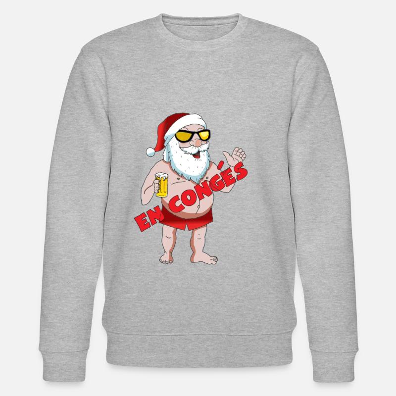 Père Noël en congés - Sweat bio CHANGER Stanley/Stella Unisexe - gris chiné