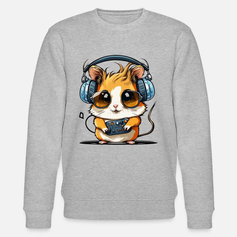 Hamster Beats - Stanley/Stella Unisex Bio-Sweatshirt CHANGER  - Grau meliert